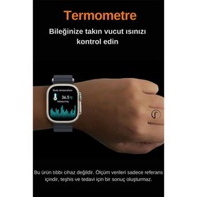 Fuchsia Watch Ultra 8 Max 8. Nesil 49 mm Sarı Akıllı Saat
