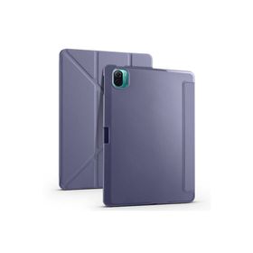 Fuchsia Xiaomi Mi Pad 5 Uyumlu Kalemlikli Standlı Katlanabilir Uyku Modu Özellikli Tablet Kılıfı
