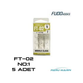 Fudo FT-02 2248 Hooks No:1 5 Adet 3'lü İğne