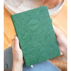Fufizu Fz Planner Tarihsiz Haftalık Planlayıcı Deri Etnik Yeşil Ajanda