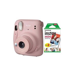 Fujifilm Instax Mini 11 Pembe Fotoğraf Makinesi ve Çiçek Kıskaçlı Hediye Seti