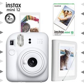 Fujifilm Instax Mini 12 Beyaz Fotoğraf Makinesi 10'lu Film ve Mini Albüm Seti