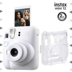 Fujifilm Instax Mini 12 Beyaz Fotoğraf Makinesi ve Şeffaf Kılıf Seti