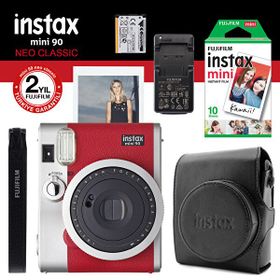 Fujifilm Instax Mini 90 Neo Classic Kırmızı Dijital Fotoğraf Makinesi