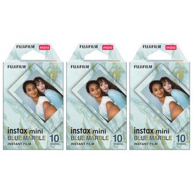 Fujifilm Instax Mini Blue Marble 10x3 Film Seti