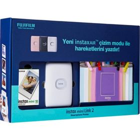Fujifilm Instax Mini Link 2 Beyaz Akıllı Telefon Yazıcısı Bundle Box