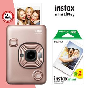 Fujifilm Instax Mini Liplay Hybrid Blush Gold Şipşak Fotoğraf Makinesi ve 20'li Mini Film
