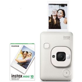 Fujifilm Instax Mini LiPlay Sisli Beyaz Dijital Fotoğraf Makinesi + 10'lu Film