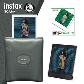 Fujifilm Instax SQ Link Yeşil Yazıcı 10'lu Square Film ve Pleksi Çerçeve
