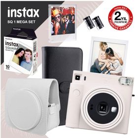 Fujifilm Instax SQ1 Beyaz Mega Hediye Seti ve Fotoğraf Makinesi