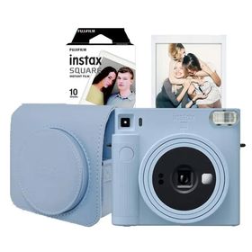 Fujifilm Instax SQ1 Mavi Fotoğraf Makinesi - Çanta - 10'lu Film Seti