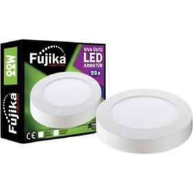 Fujika 22W Sıva Üstü Yuvarlak Beyaz LED Panel Armatür