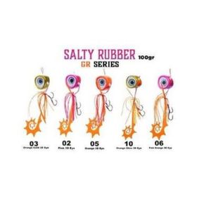 Fujin 03 Orange Gold 3D Eye Salty Rubber 100 gr Tai Rubber Set