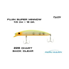 Fujin 228 Chart Back Clear Süper Minnow 11.5 cm 18 gr Maket Balık