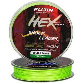 Fujin 30LB Hex Braid 8x50 mt 0.24 mm Fluo Green PE İP Shock Leader Misina