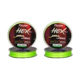 Fujin 30LB Hex Braid 8x50 mt 0.24 mm Fluo Green PE İP Shock Leader Misina