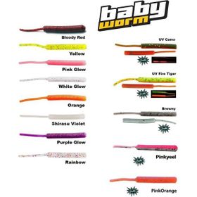 Fujin Baby Worm 5.2 cm Floating UV Glow Pinkyeel LRF Silikonu