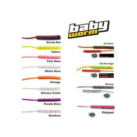 Fujin Baby Worm 5.2 cm Orange Floating LRF Silikonu
