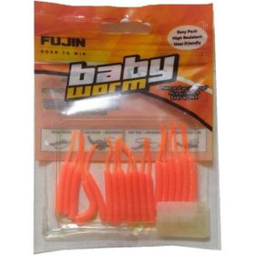 Fujin Baby Worm 5.2 cm Orange Floating LRF Silikonu