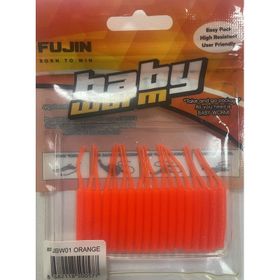 Fujin Baby Worm 5.2 cm Orange Floating LRF Silikonu