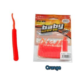Fujin Baby Worm Orange 5.2 cm Floating 18 Adet LRF Silikonu