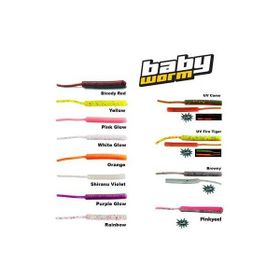 Fujin Baby Worm Pearl White Glow 5.2 cm Floating 18 Adet LRF Silikonu