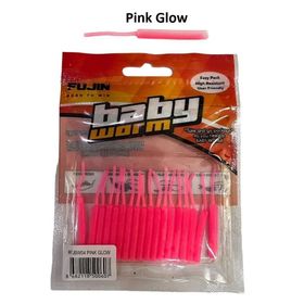 Fujin Baby Worm Pink Glow 5.2 cm Floating 18 Adet LRF Silikonu