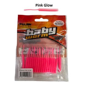 Fujin Baby Worm Pink Glow 5.2 cm Floating 18 Adet LRF Silikonu