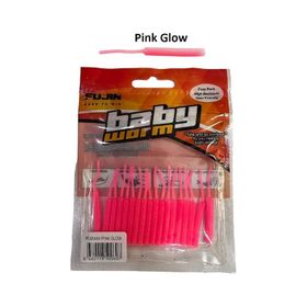 Fujin Baby Worm Pink Glow 5.2 cm Floating 18 Adet LRF Silikonu