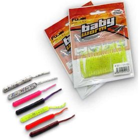 Fujin Baby Worm Purple Glow 5.2 cm Floating 18 Adet LRF Silikonu