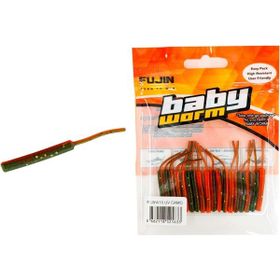 Fujin Baby Worm UV Camo 5.2 cm Floating 18 Adet LRF Silikonu