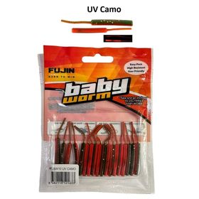 Fujin Baby Worm UV Camo 5.2 cm Floating 18 Adet LRF Silikonu