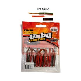Fujin Baby Worm UV Camo 5.2 cm Floating 18 Adet LRF Silikonu