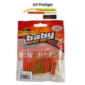 Fujin Baby Worm UV Firetiger 5.2 cm Floating 18 Adet LRF Silikonu