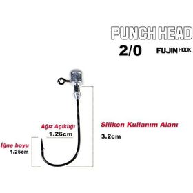 Fujin FJ-PH 2/0 Punch 7 gr Head Jighead