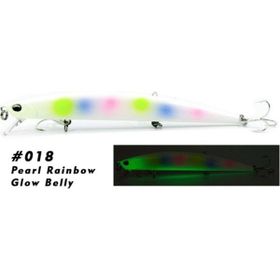 Fujin Flux 140 mm 18 gr 018 Pearl Rainbow Glow Belly Floating Maket Yem