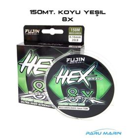 Fujin Hex Braid 8x 150 mt Moss Green Pe İp Misina