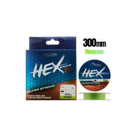 Fujin Hex Braid 8x 300 mt 0.12 mm Fluo Green PE İp Misina