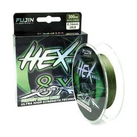 Fujin Hex Braid 8x 300 mt 0,12 mm Moss Green PE İp Misina