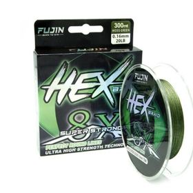 Fujin Hex Braid 8x 300MT 0,18 mm Moss Green Pe İp Misina