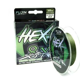 Fujin Hex Braid 8x 300MT 0,18 mm Moss Green Pe İp Misina