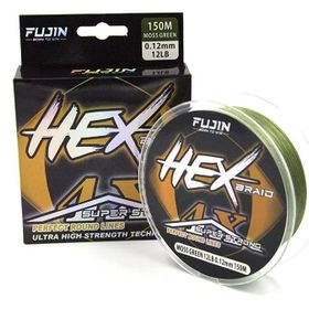 Fujin Hex Braid X4 Moss 150 mt 0,10 mm Green Pe İp Olta Misinası
