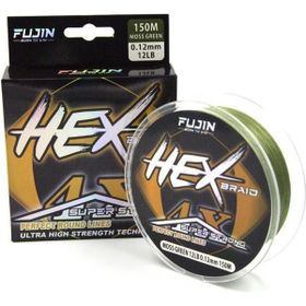 Fujin Hex Braid X4 Moss Green Pe 150 mt 0,14 mm İp Olta Misinası