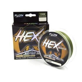 Fujin Hex Braid X4 Moss Green Pe 150 mt 0,20 mm İp Olta Misinası