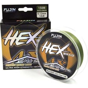 Fujin Hex Braid X4 Moss Green Pe 150 mt 0,20 mm İp Olta Misinası