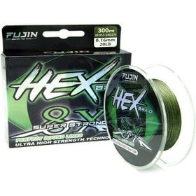 Fujin Hex Braid X8 300MT 0,16 mm Moss Green Pe İp Misina