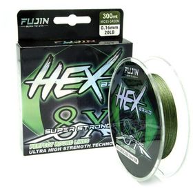 Fujin Hex Braid X8 300MT 0,16 mm Moss Green Pe İp Misina