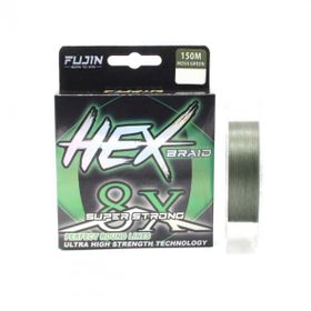 Fujin Hex Braid X8 Moss Green Pe 150 mt 0,08 mm İp Olta Misinası