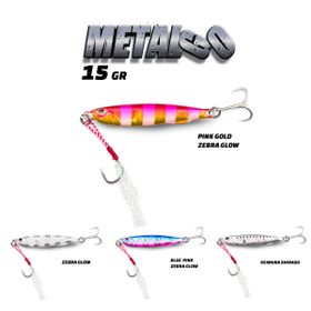 Fujin Metal Go 15 gr 55 mm Jig Pink Gold Zebra Glow Yem
