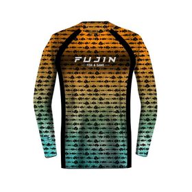 Fujin Performance Aqua Orange Fish Large T-Shirt